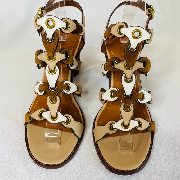 Coach G2075 Mid Heel Sandal with Coach Link - Picture 2 of 11